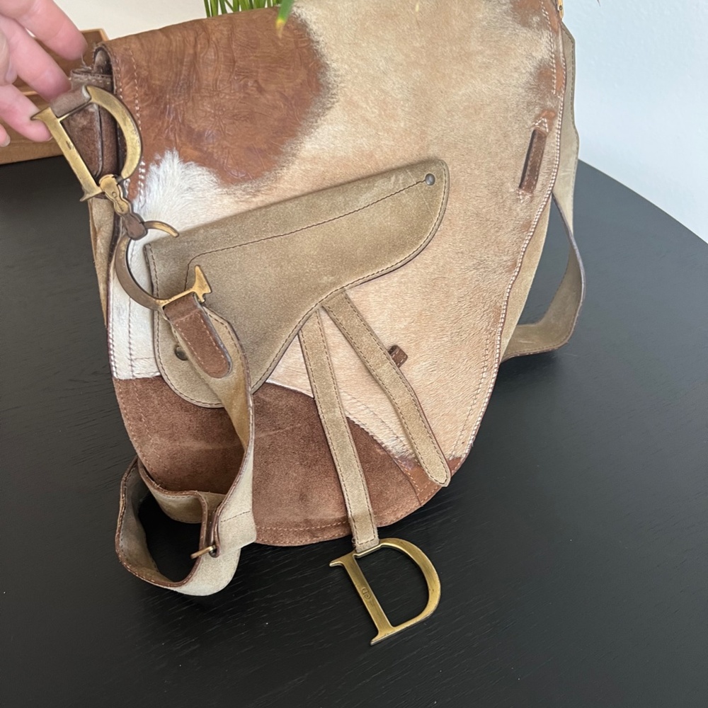 Christian Dior Saddle Bag in Pony Calf Skin